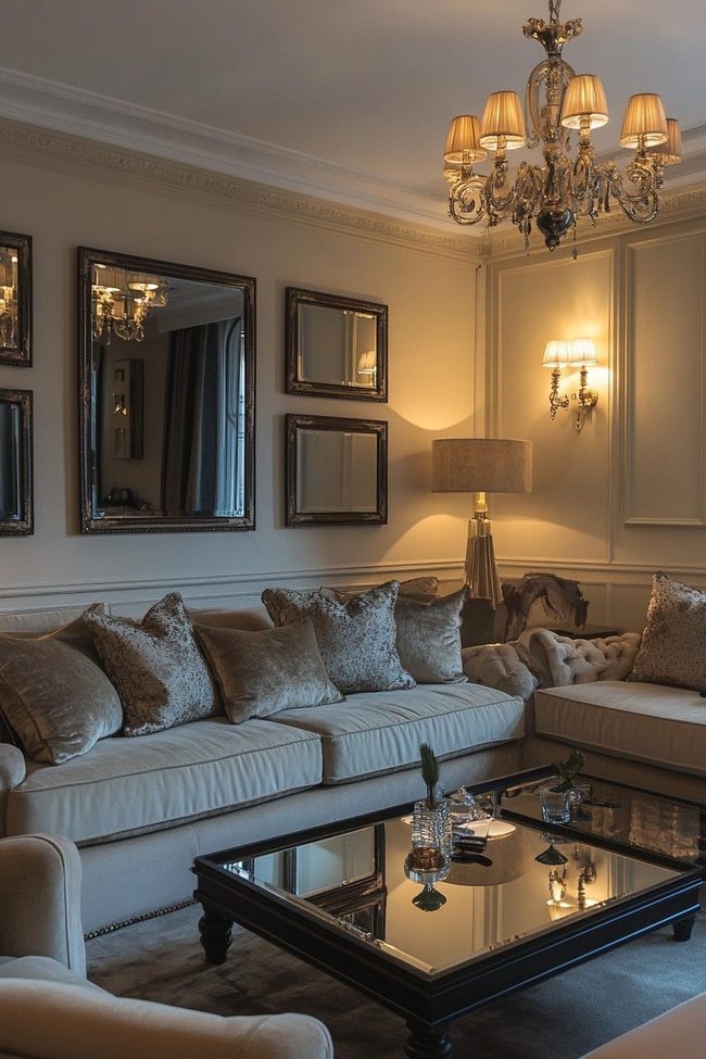 Light-Reflecting Vintage Gold Mirrors