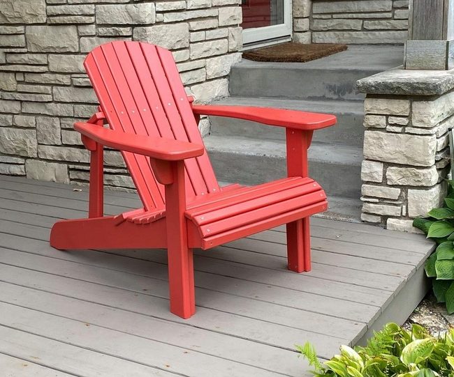 Red Adirondack Chair Statement