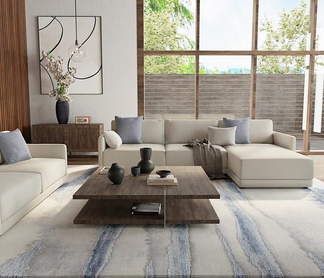 Woven Textiles Meet Natural Wood