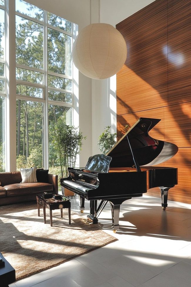 Soft Green Piano Meditation Room