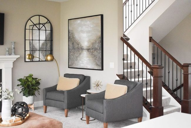 Gold Accents On Soft Gray