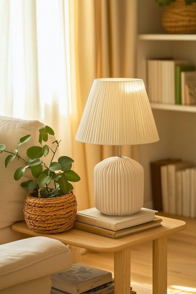 Pleated Lamp Diffused Spring Glow