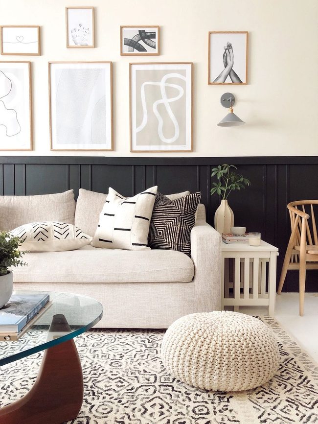 Mixed Budget Art Wall With Sconces