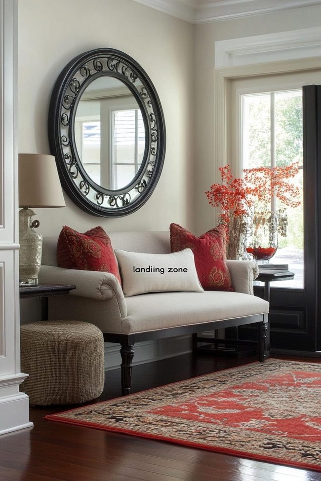 Mirror-Framed Entry Landing Zone