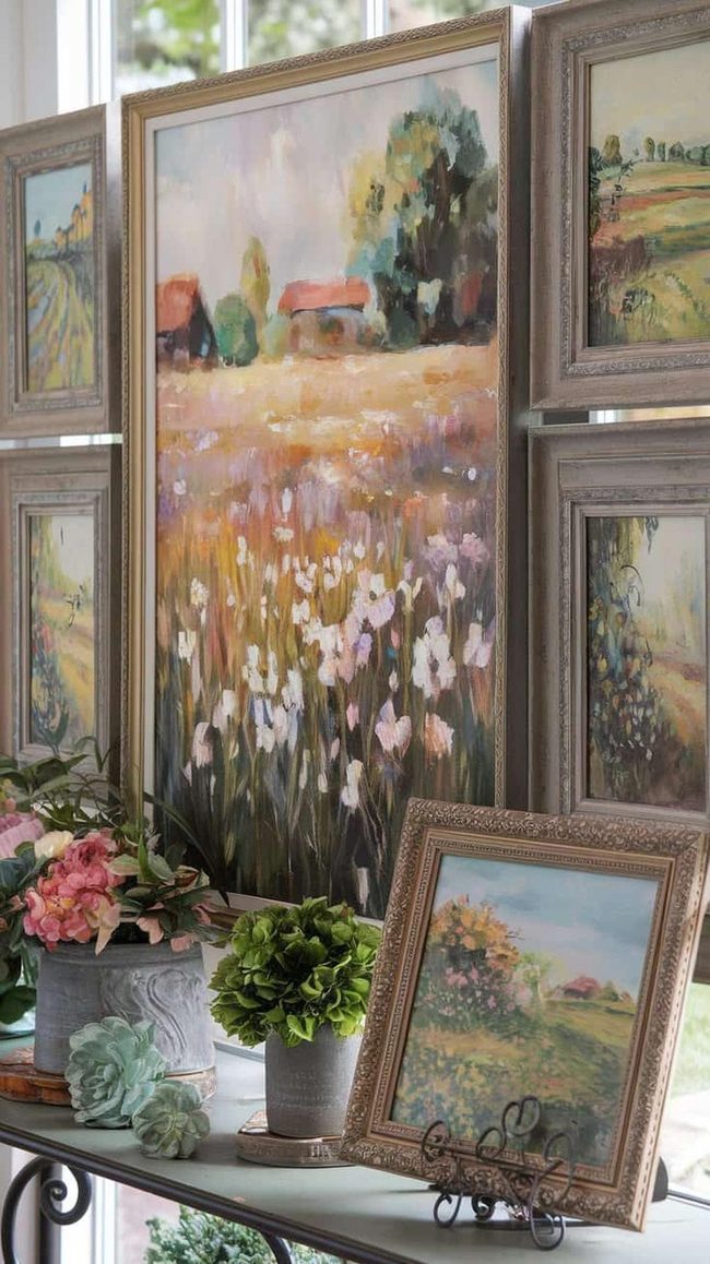 Fresh Green Blooms Entry Art