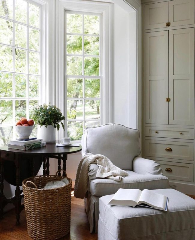 Sunlit Neutral Corner With Plants