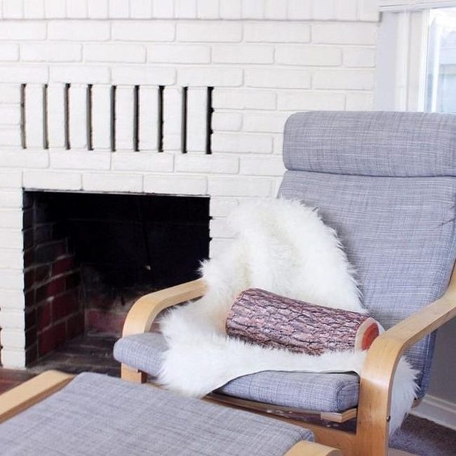 White Brick Fireplace Corner Retreat