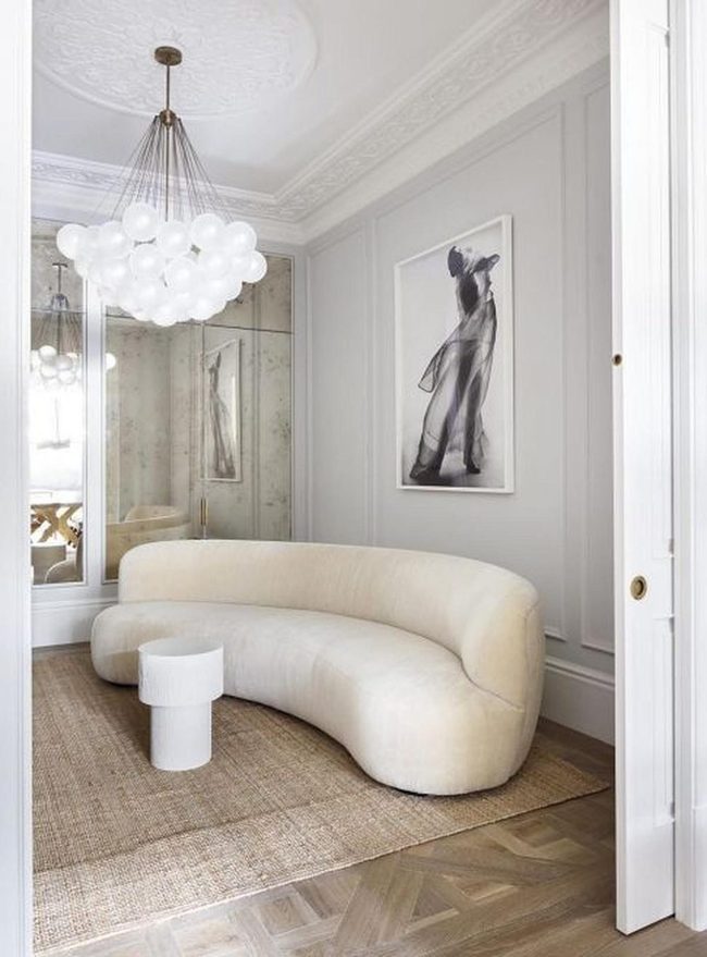 Curved Cream Seating Statement