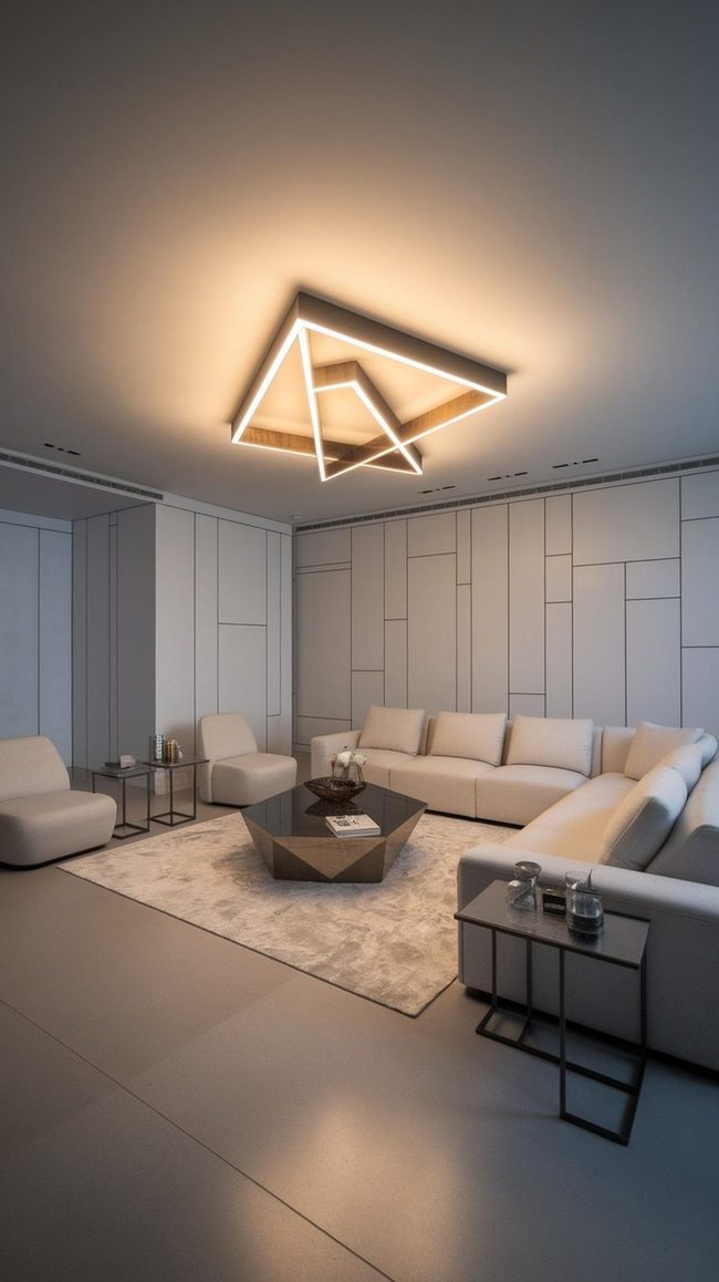 Geometric Angles In Polished Gray