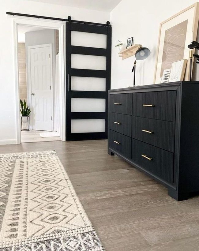 Black Dresser Gold Hardware Statement