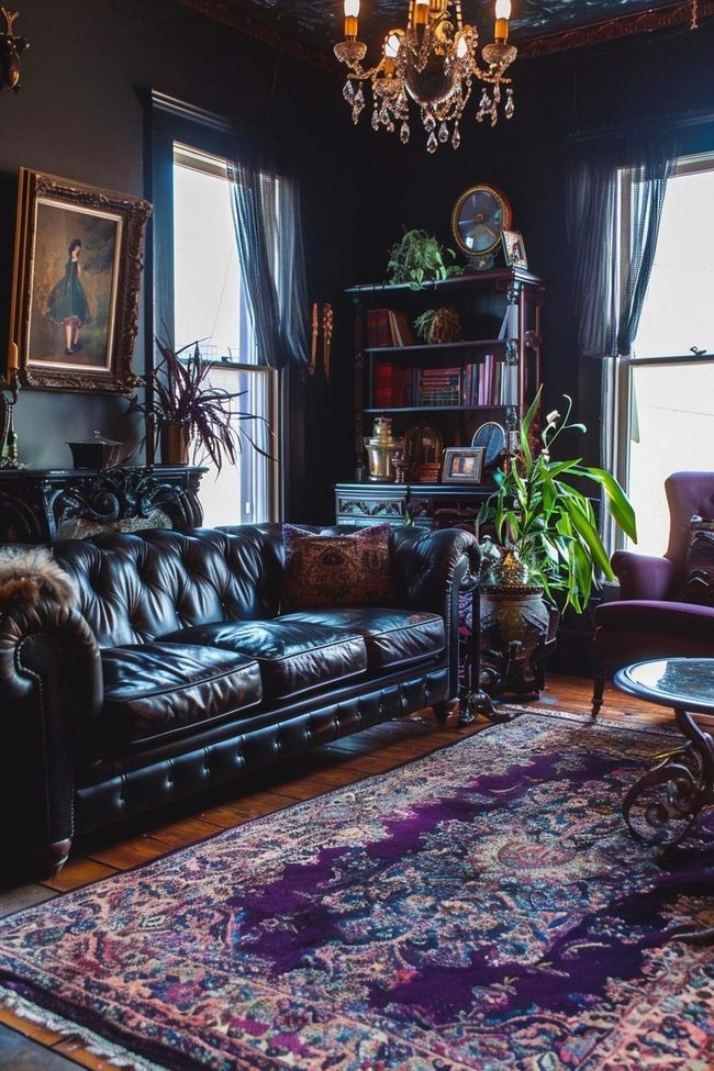 Black Leather Gothic Library