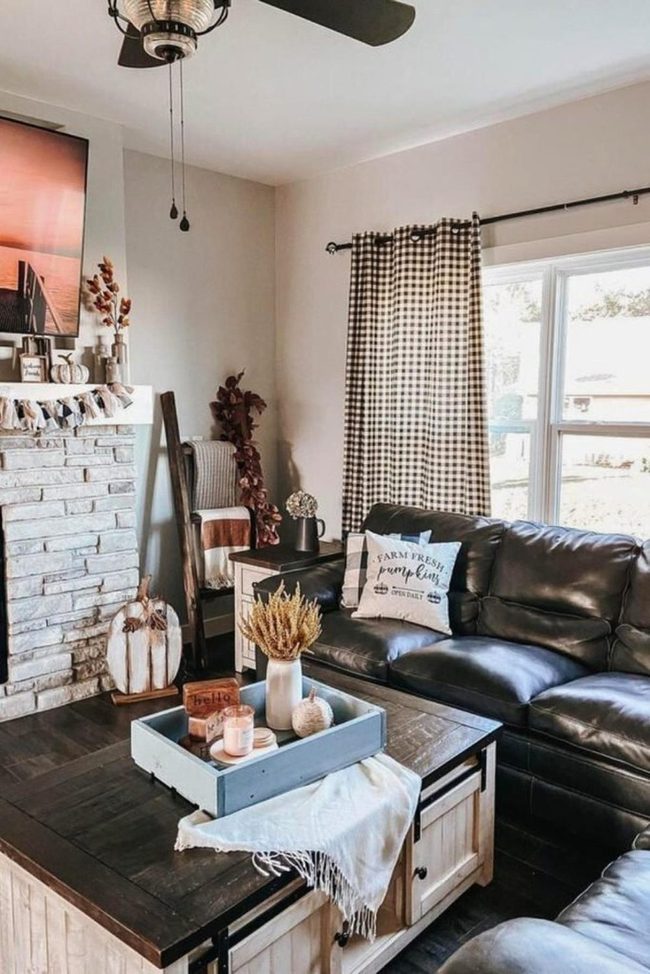 Burnt Orange Plaid Country Living