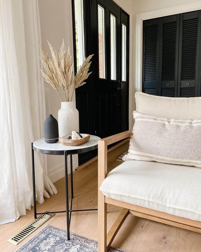 Black Bi-Fold Doors Contemporary Entry