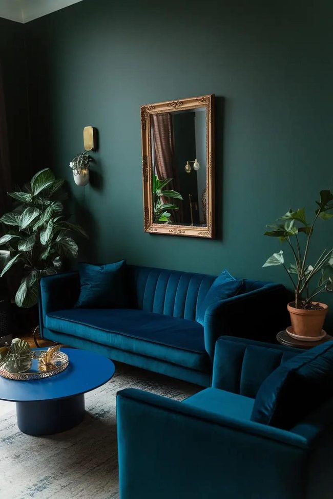 Deep Forest Green Midnight Blue Metalliclics