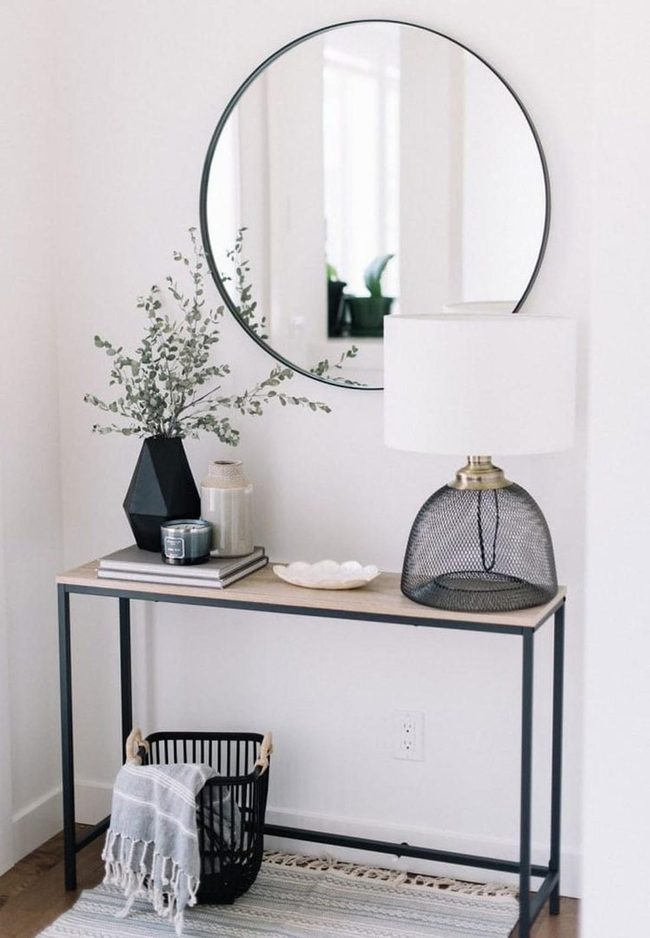 White Hallway Statement Table