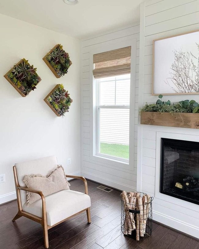 Beige Cushion On Dark Wood Frame