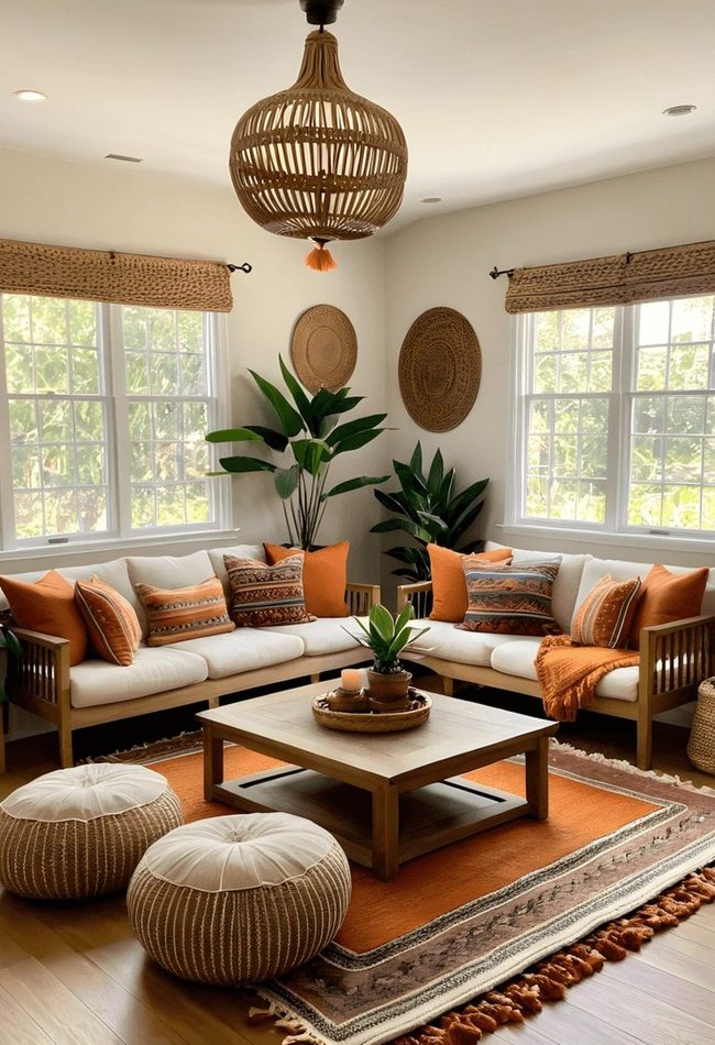 Burnt Orange Single Accent Wall
