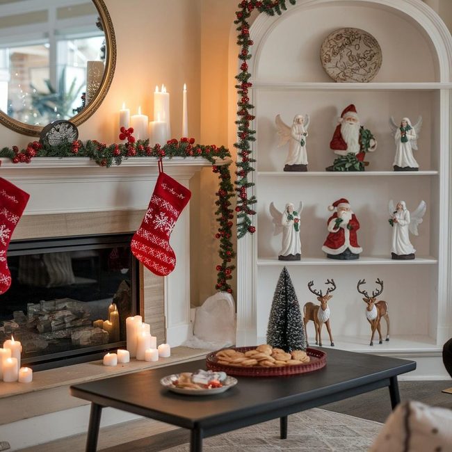 Red Ceramic Holiday Figures