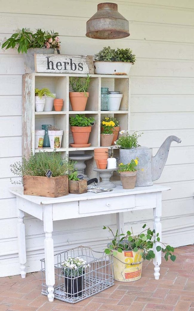 Weathered Wood Garden Station