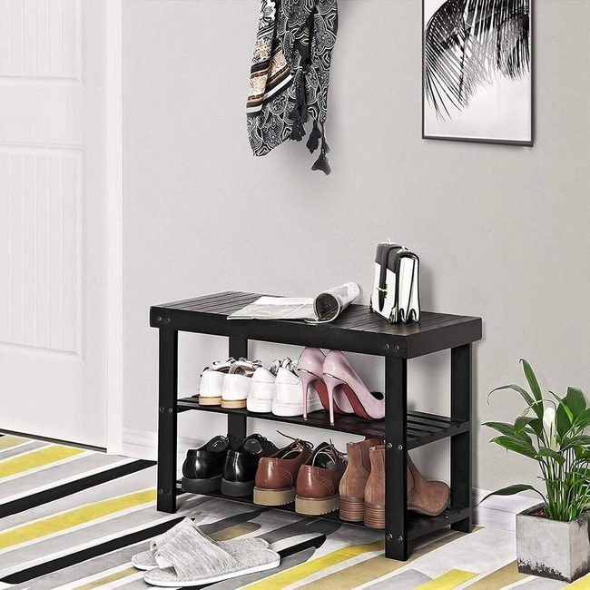 Black Bamboo Dual Purpose Bench