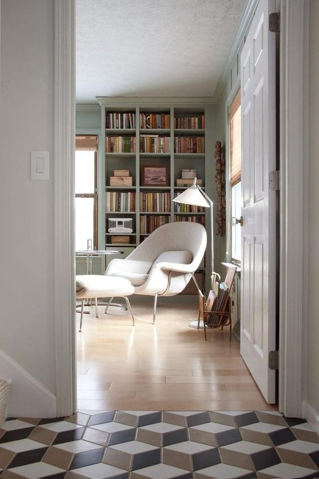 Geometric Doorway Into Gray Calm