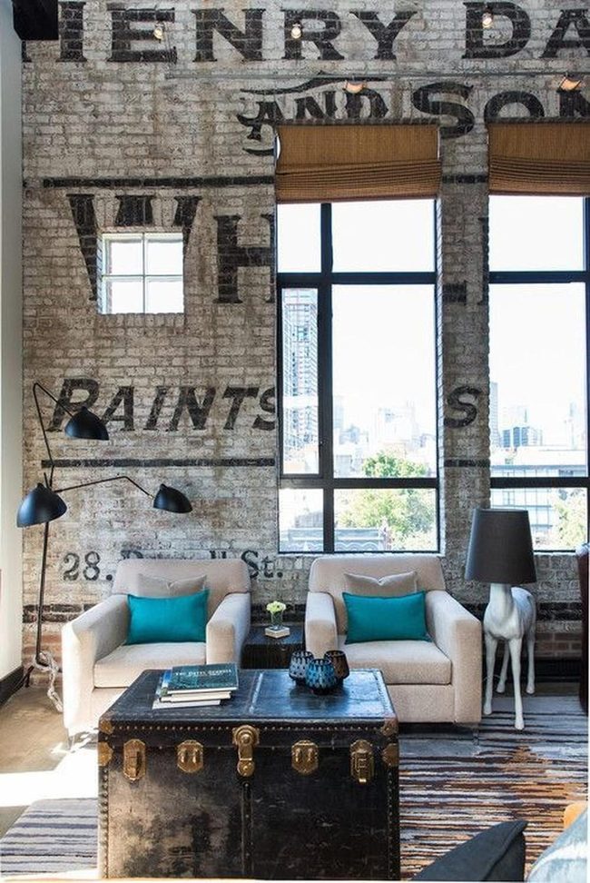 Exposed Brick Meets Soft Furnishings