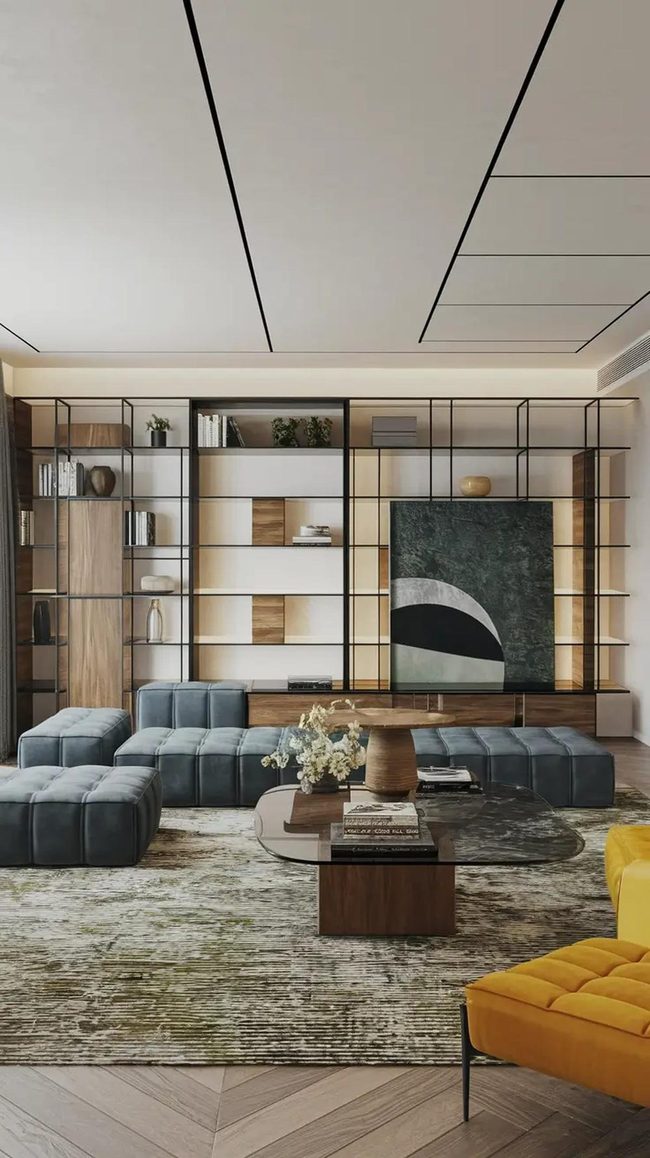 Dark Walnut Steel Shelving Collections