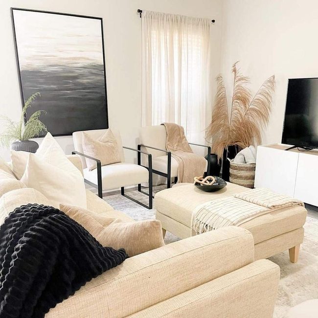 Black Accents Light Neutral Spaces