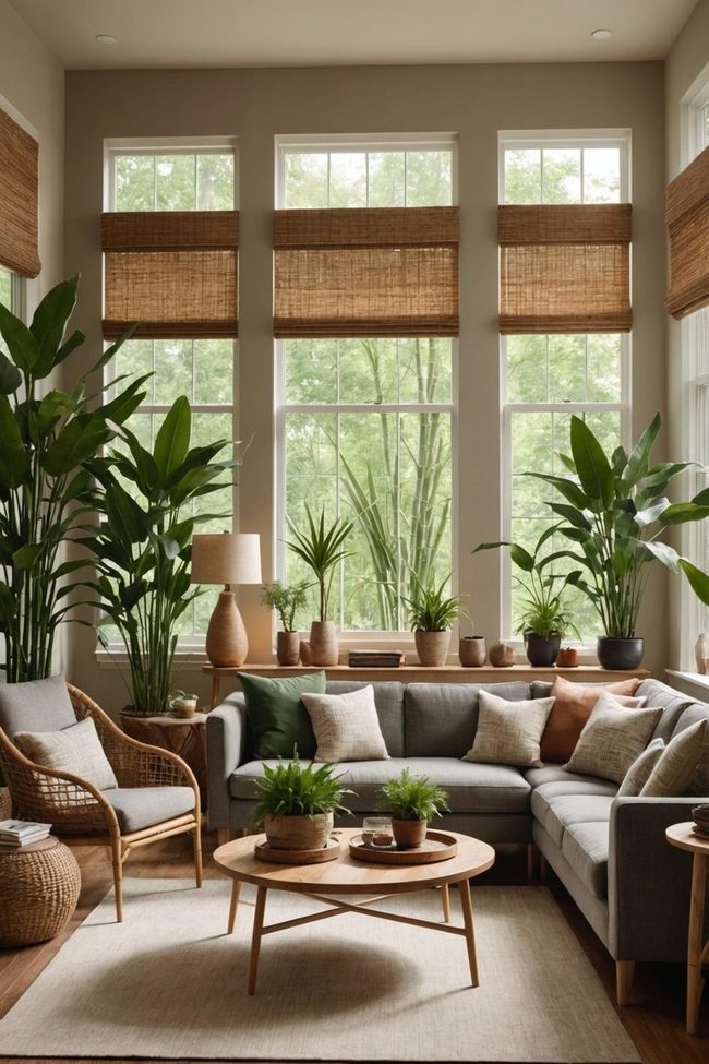 Natural Woven Bamboo Light Filter