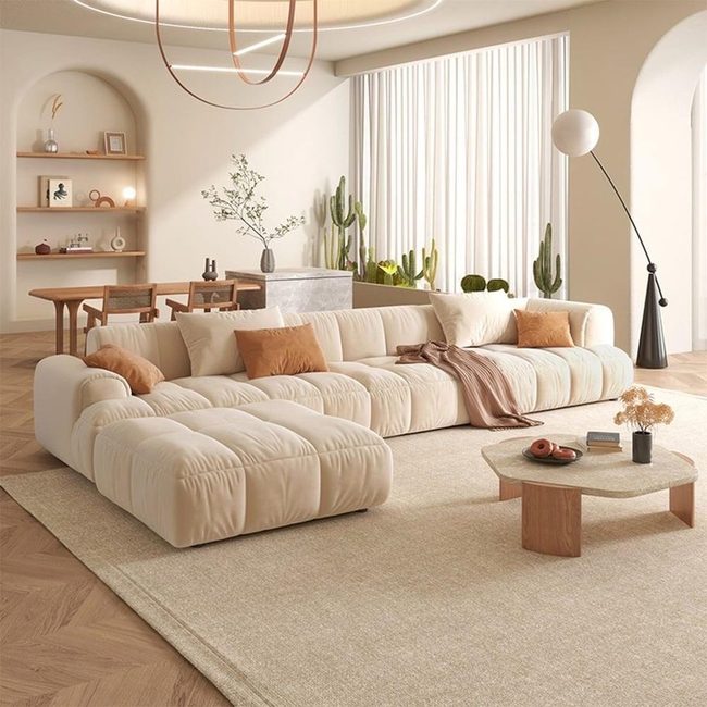Curved Gray Sectional For Small Spaces