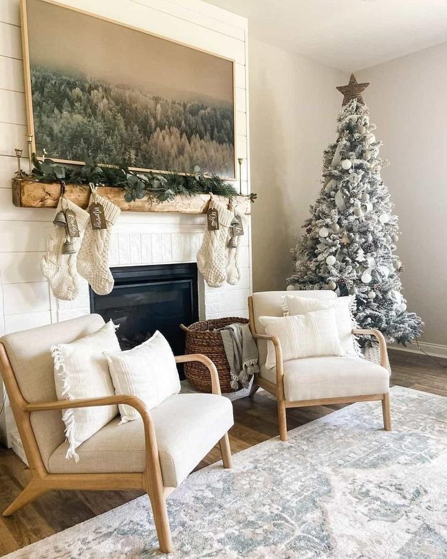 Carved Wood Arms And Beige Seating