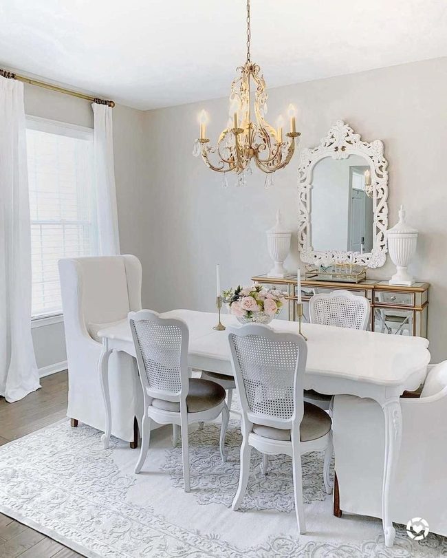 Golden Light On White Elegance