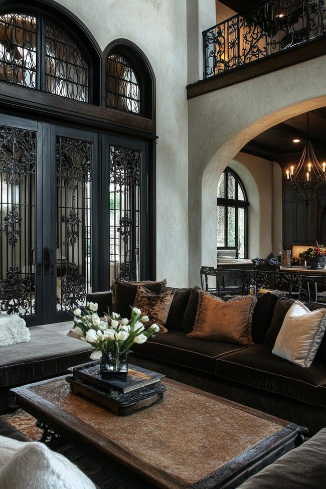 Black Iron Accents For Gothic Interiors