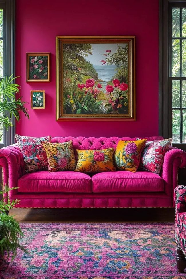 Fuchsia Walls, Velvet Moments