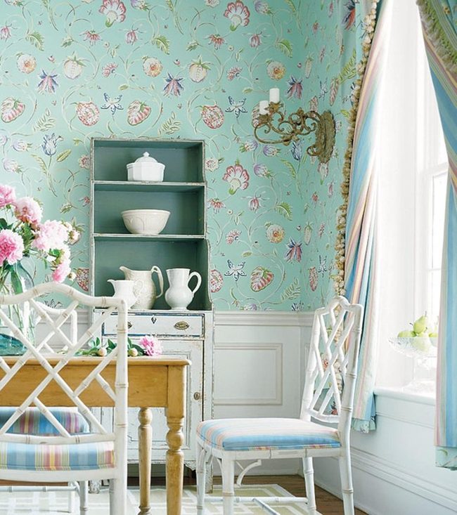 Light Blue Florals Meet Striped Comfort