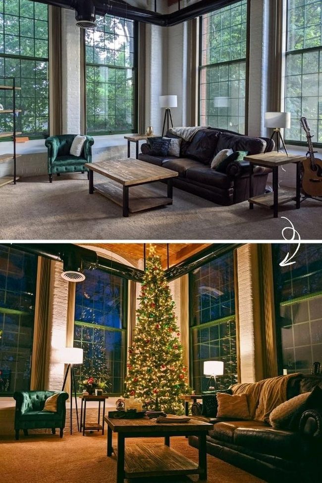 Twelve Foot Pine Against Brick