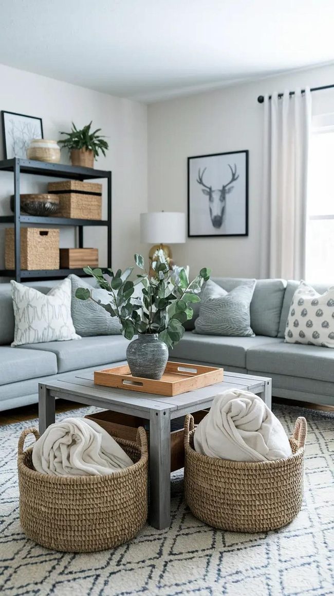 Woven Baskets Bring Autumn Storage