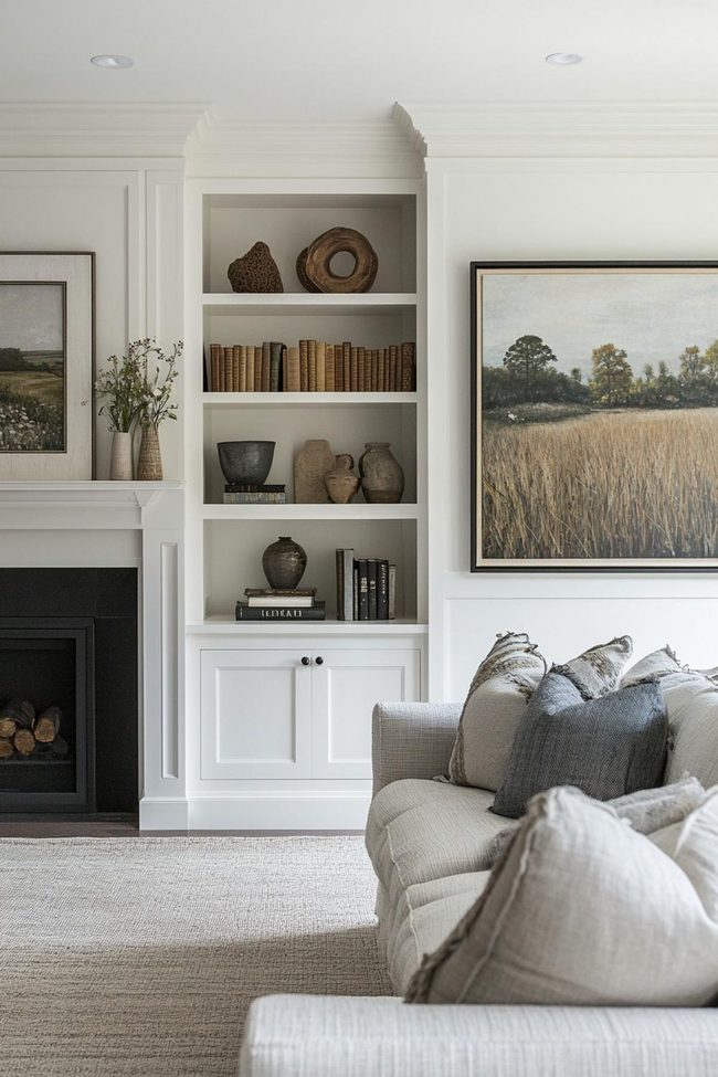 Cream Shelves Layered With Personality