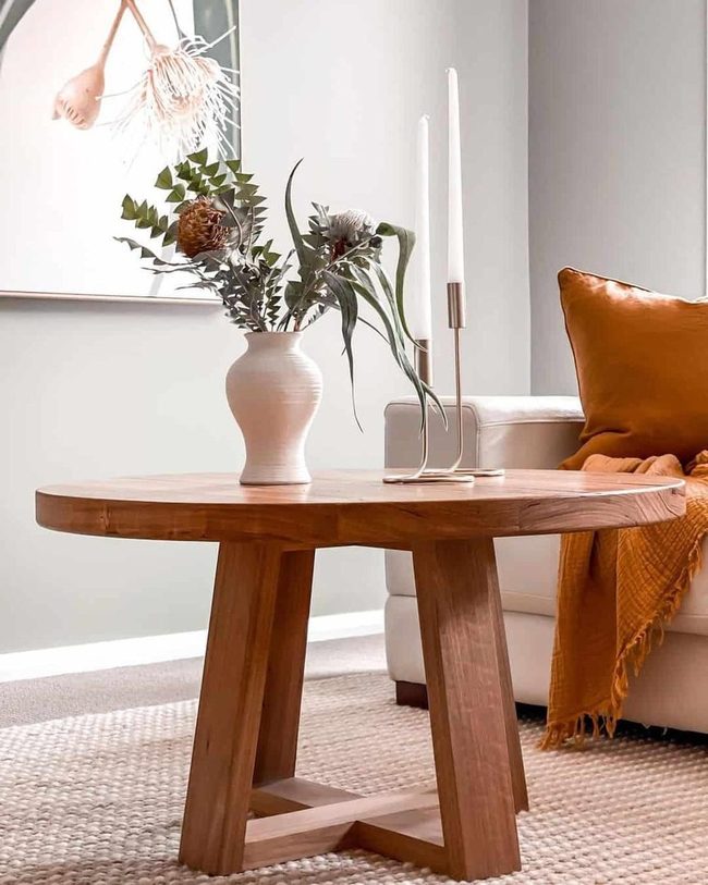 Burnt Orange Pillows Dark Wood Elegance