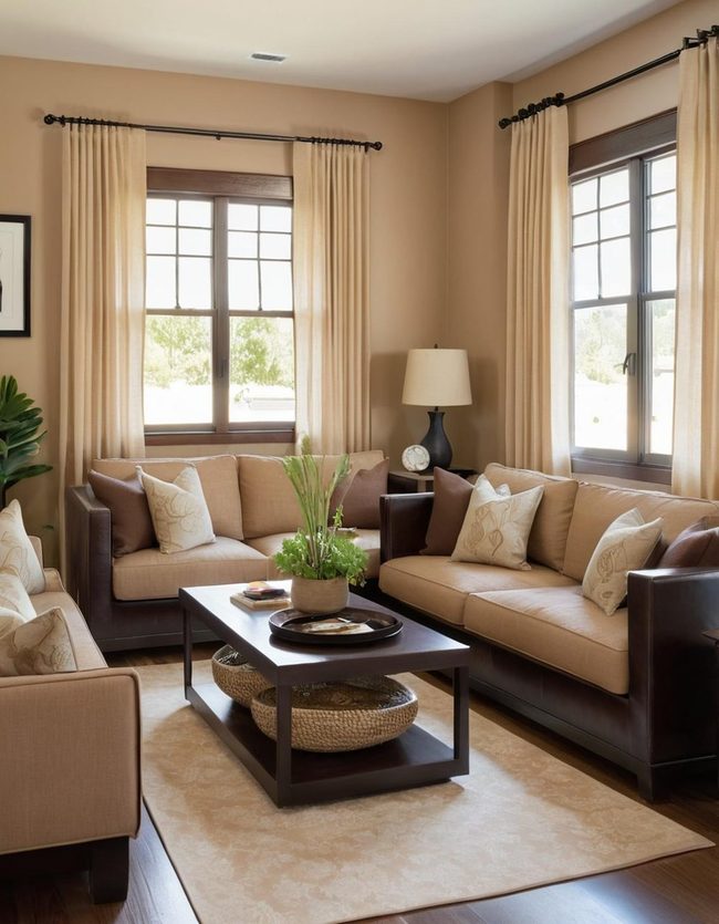 Layered Brown Lounge Depths