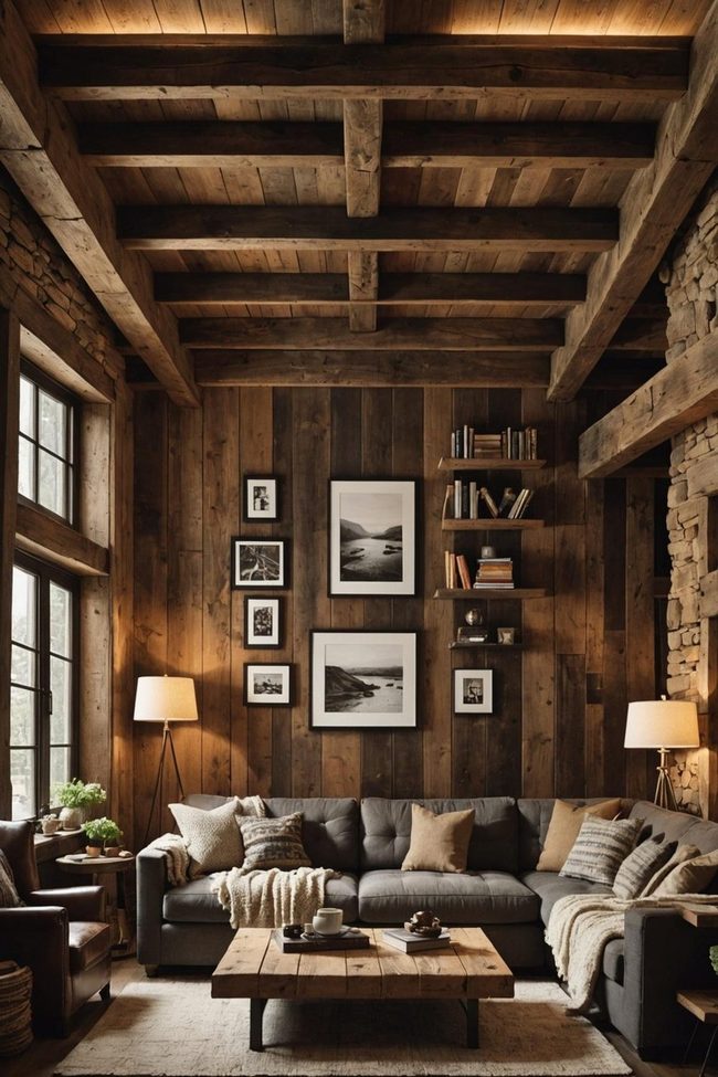 Raw Wood Grain Cabin Aesthetic