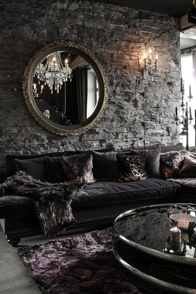 Black Velvet Stone Walls