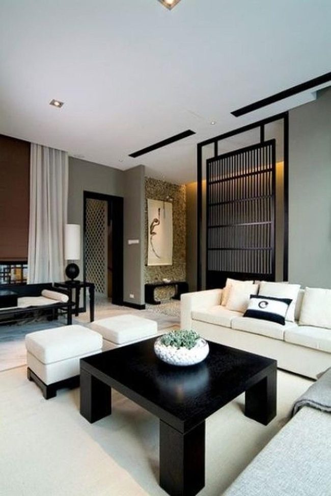 Dark Wood Contrast Modern Living