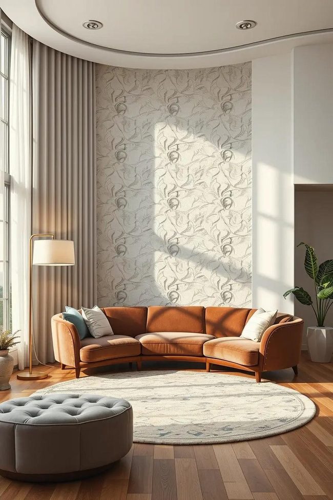 Curved Walls with Dimensional Depth