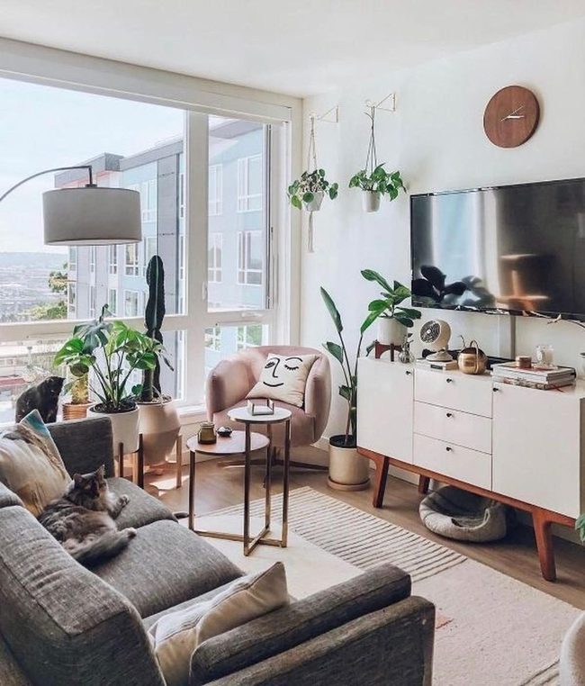 Gray Couch Meets Pink Character