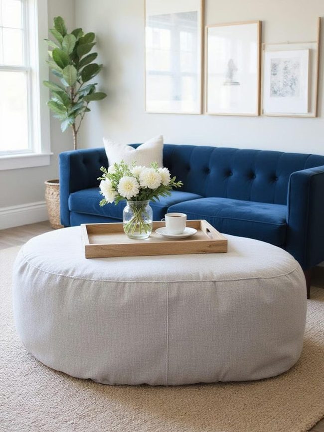 Round Ottoman Gems Solutions Furniture
