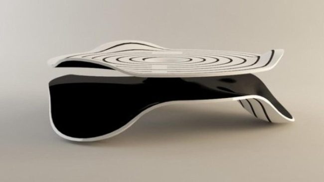 Black And White Sculptural Curves
