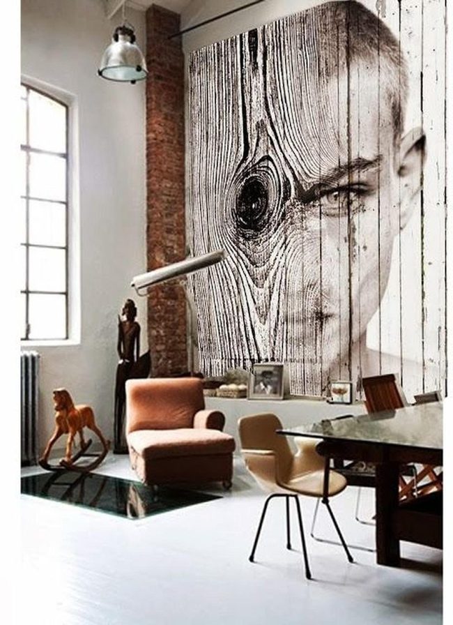 Warm Brick And White Minimalist Space