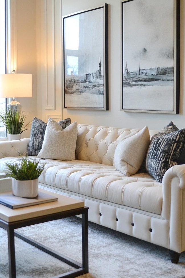 Button-Activated Reclining Sofa Sections