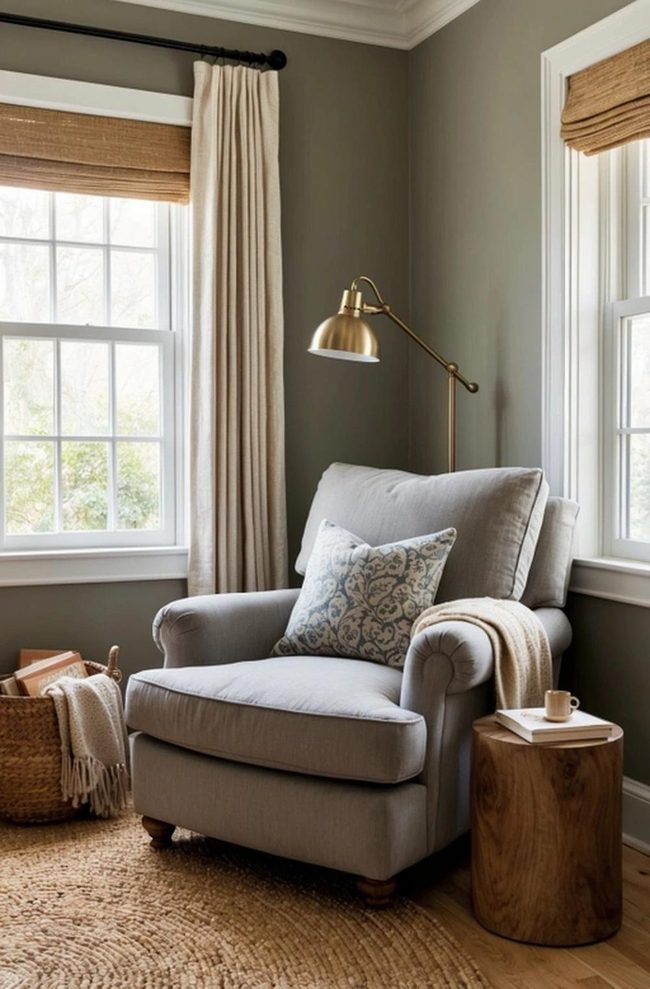 Oversized Plush Armchair For Reading